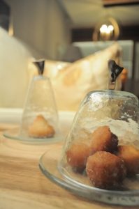 dessert plates with glass cloches St. Regis Saadiyat Island MyGlassStudio