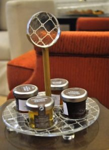 condiment caddy marmalade in-room dining St. Regis Doha MyGlassStudio