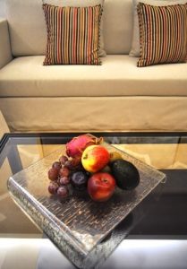 hotel amenity tray welcome amenity fruit platter St. Regis Doha MyGlassStudio