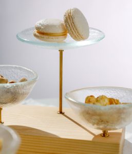 amuse bouche presentation stand wooden nut bowl bar serveware MyGlassStudio