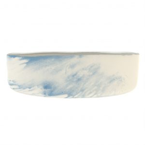 Blue Pasta Bowls - Restaurant Bowls | MyGlassStudio - 3/4 View