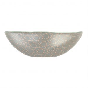 Buffet Bowl in Dark Silver Gray - Buffet Serveware - 3/4 View