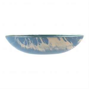 Contemporary Fruit Bowl in Niagara Blue - Welcome Amenities - 3/4 View