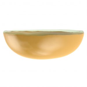 Glass Dessert Bowl in Matte Gold - Restaurant Bowls - 3/4 View
