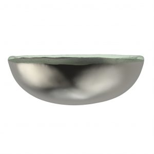 Glass Dessert Cups in Platinum Silver - Restaurant Bowls - 3/4 View