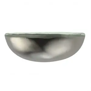 Glass Dessert Cups in Platinum Silver - Restaurant Bowls - 3/4 View