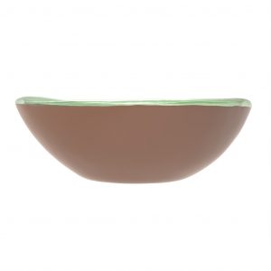 Glass Serving Bowl in Tobacco Brown - Buffet Serveware - 3/4 View