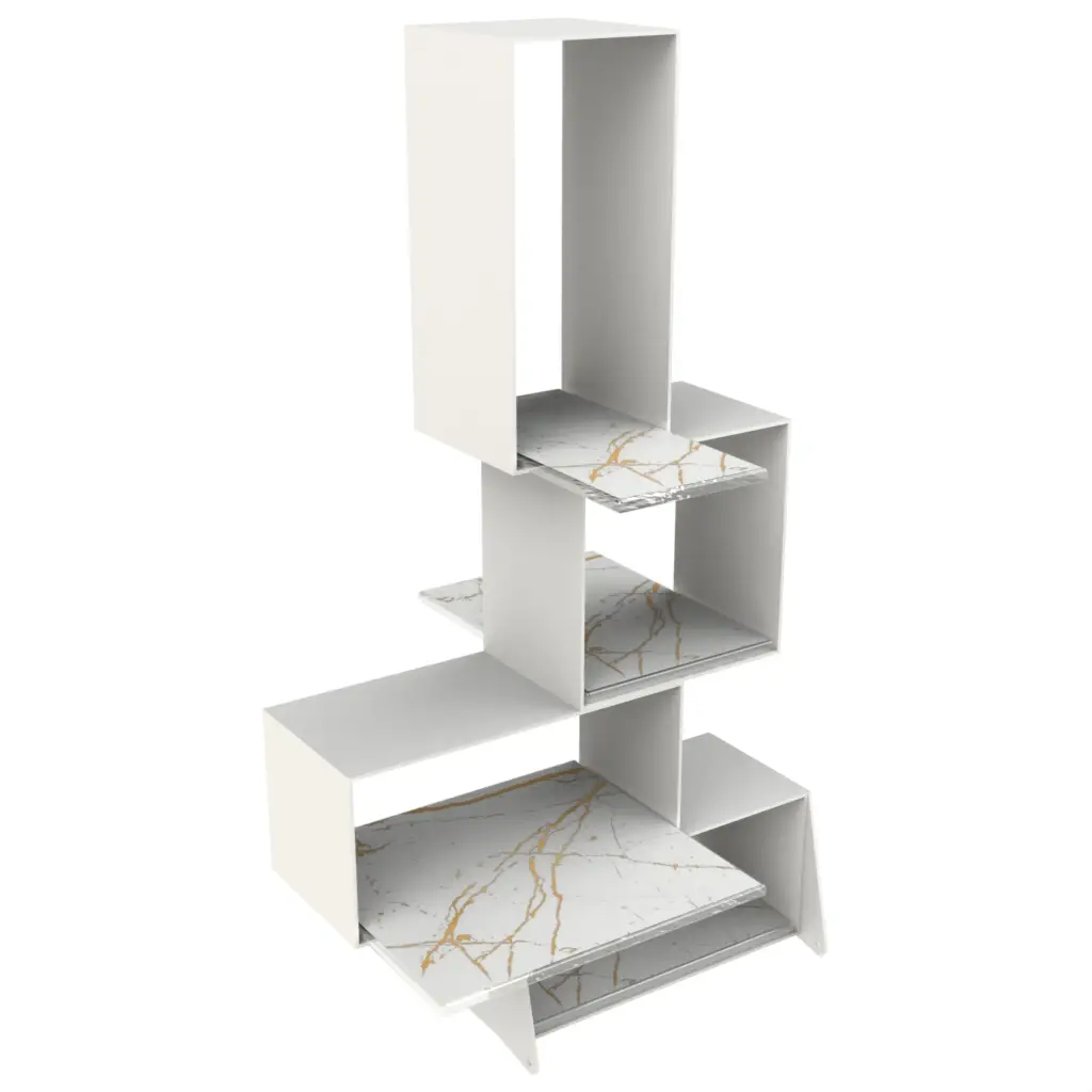 3 Tier Afternoon Tea Stand in Milk White - Tea Stands - 3/4 View