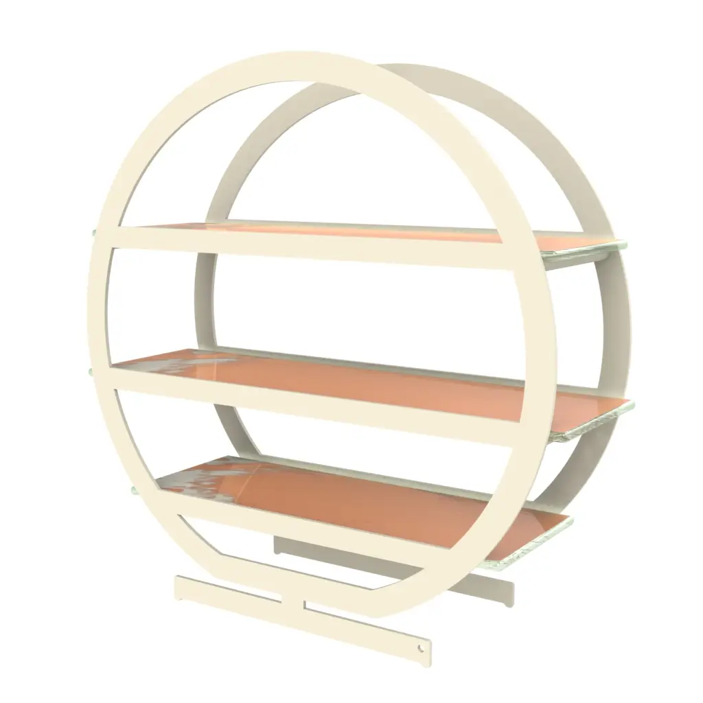 3 Tier Afternoon Tea Stand in Apricot Crush - Tea Stands - 3/4 View