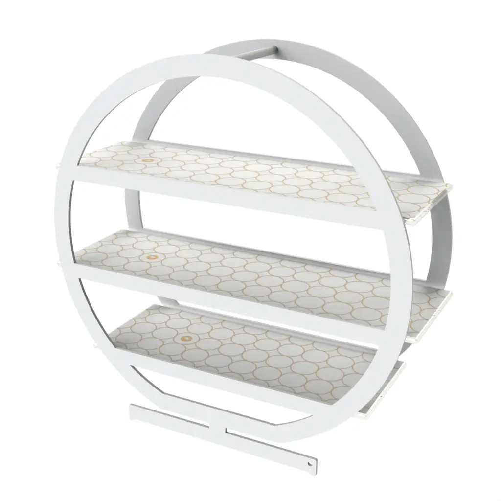 3 Tier Afternoon Tea Stand in Milk White - Tea Stands - 3/4 View