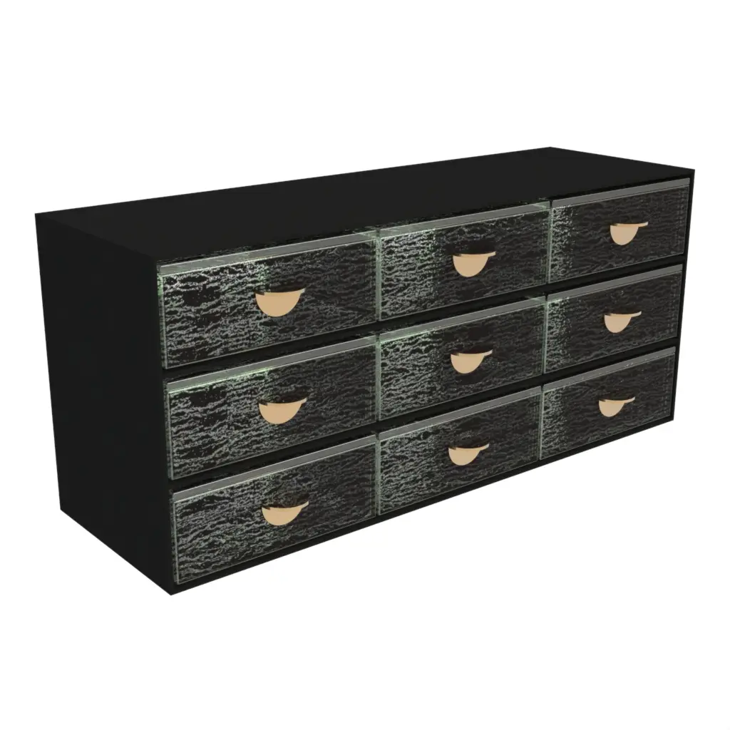 3 Tier Bento Box in Black - Specialty Serveware - 3/4 View