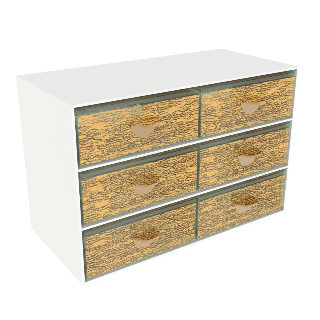 3 Tier Bento Box in Matte Gold - Specialty Serveware - 3/4 View