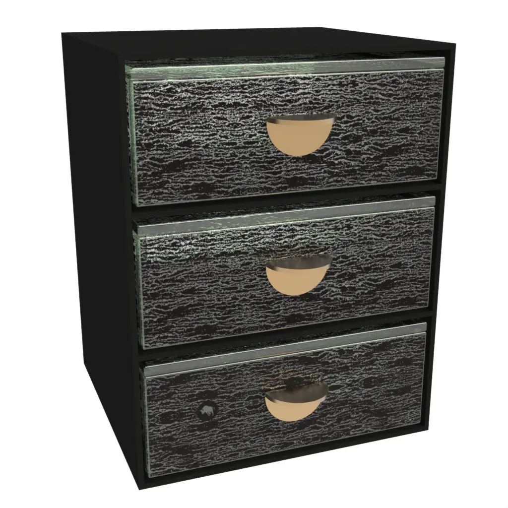 3 Tier Bento Box in Black - Specialty Serveware - 3/4 View
