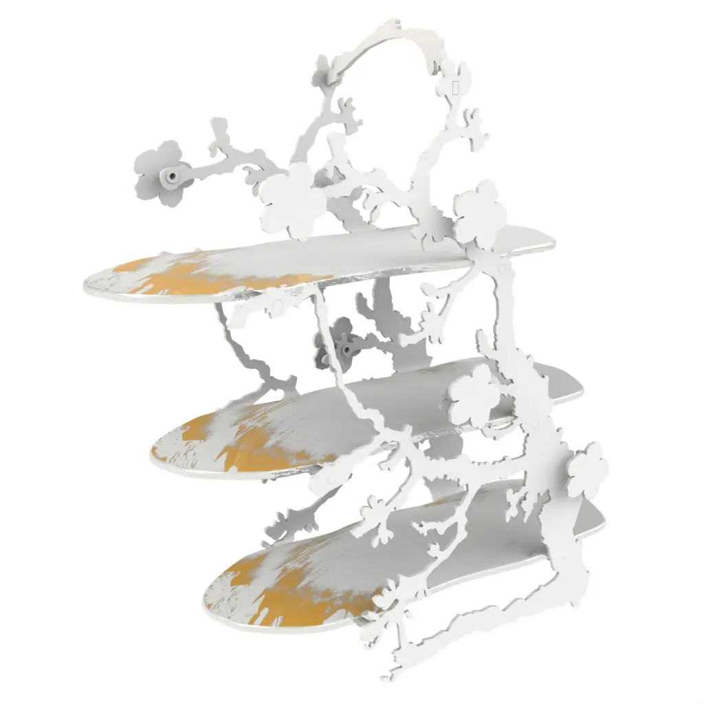 3 Tier High Tea Stand in Milk White - Tea Stands - 3/4 View