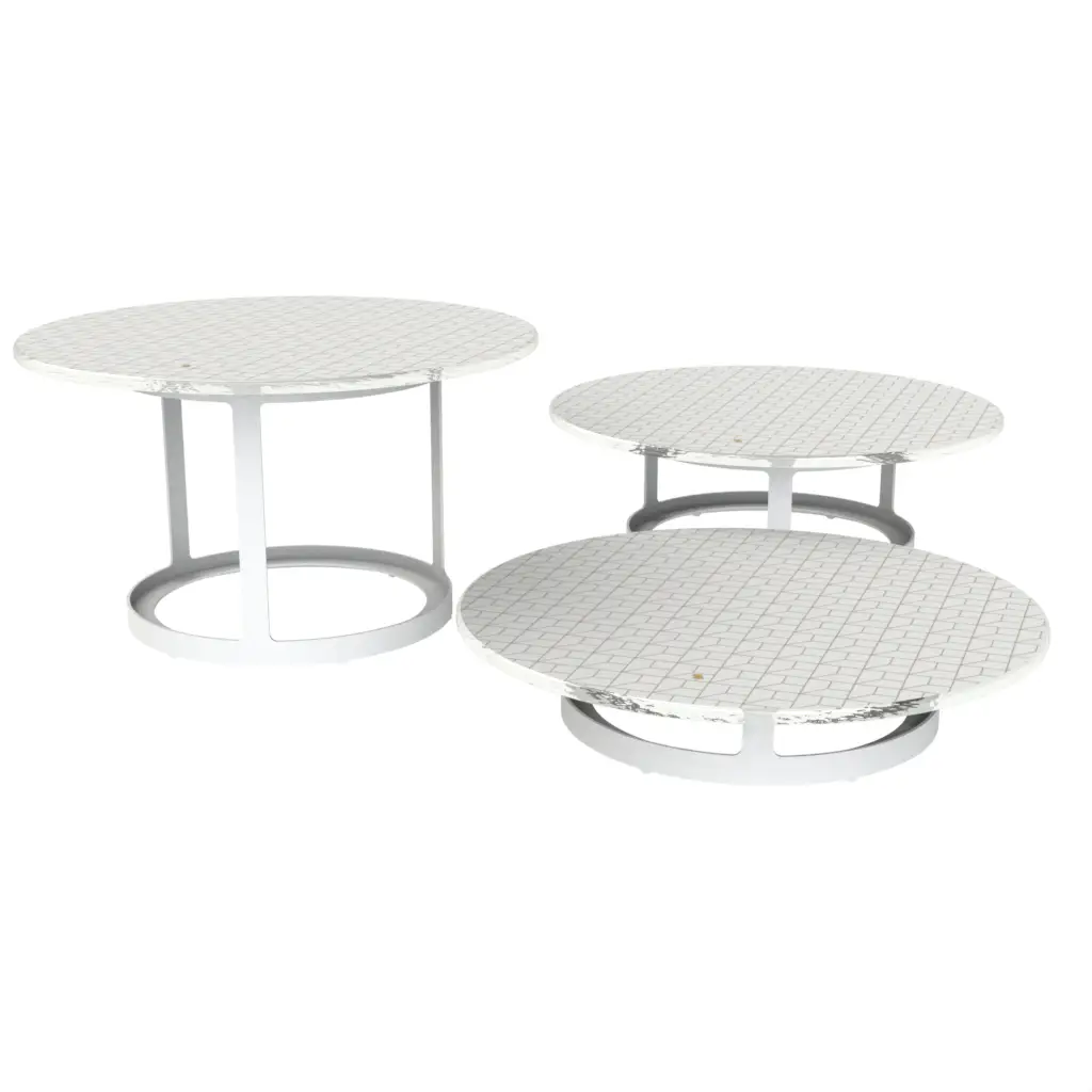 3 Tier Platter in Milk White - Serving Stands - 3/4 View