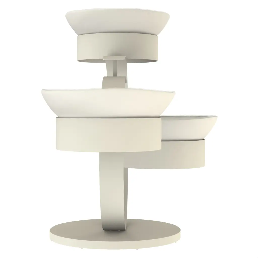 3 Tier Serving Bowl in Birch White - Serving Stands - 3/4 View
