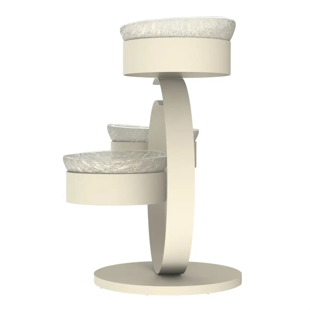 3 Tier Serving Bowl in Birch White - Serving Stands - 3/4 View