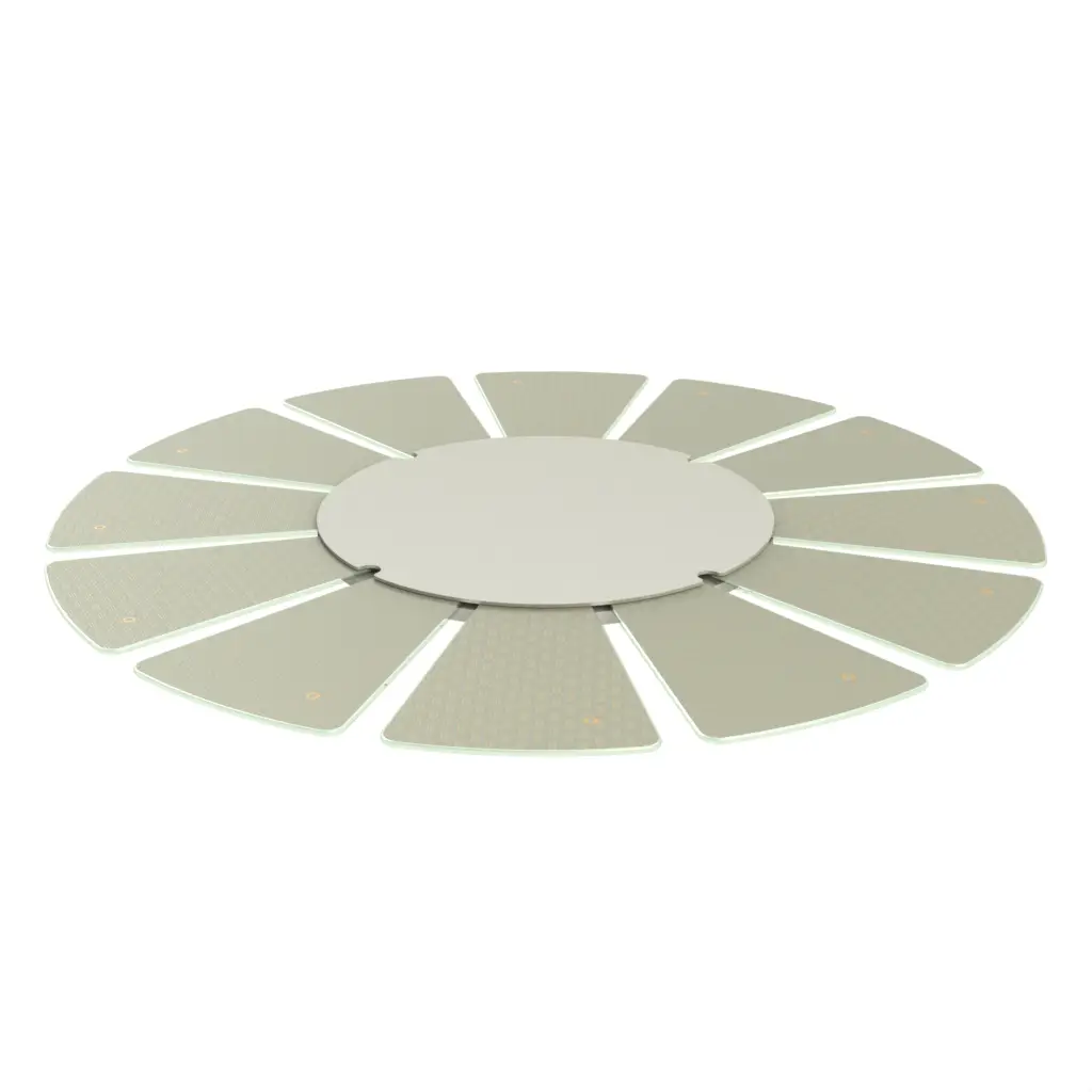 36 Inch Lazy Susan in Aquamarine - Fine Dining Tableware - 3/4 View