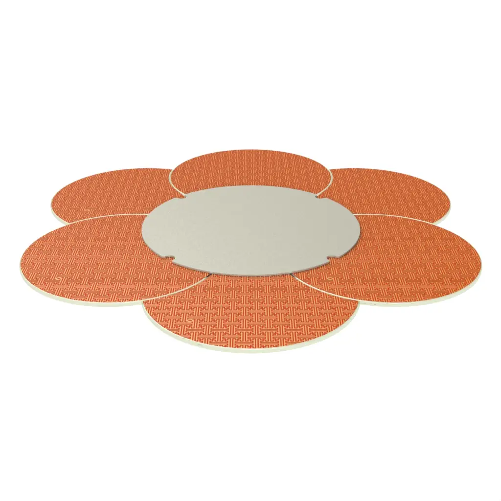36 Inch Lazy Susan in Fiesta Red - Fine Dining Tableware - 3/4 View