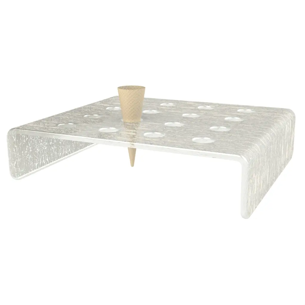 Food Cone Holder in Birch White - Specialty Serveware - 3/4 View