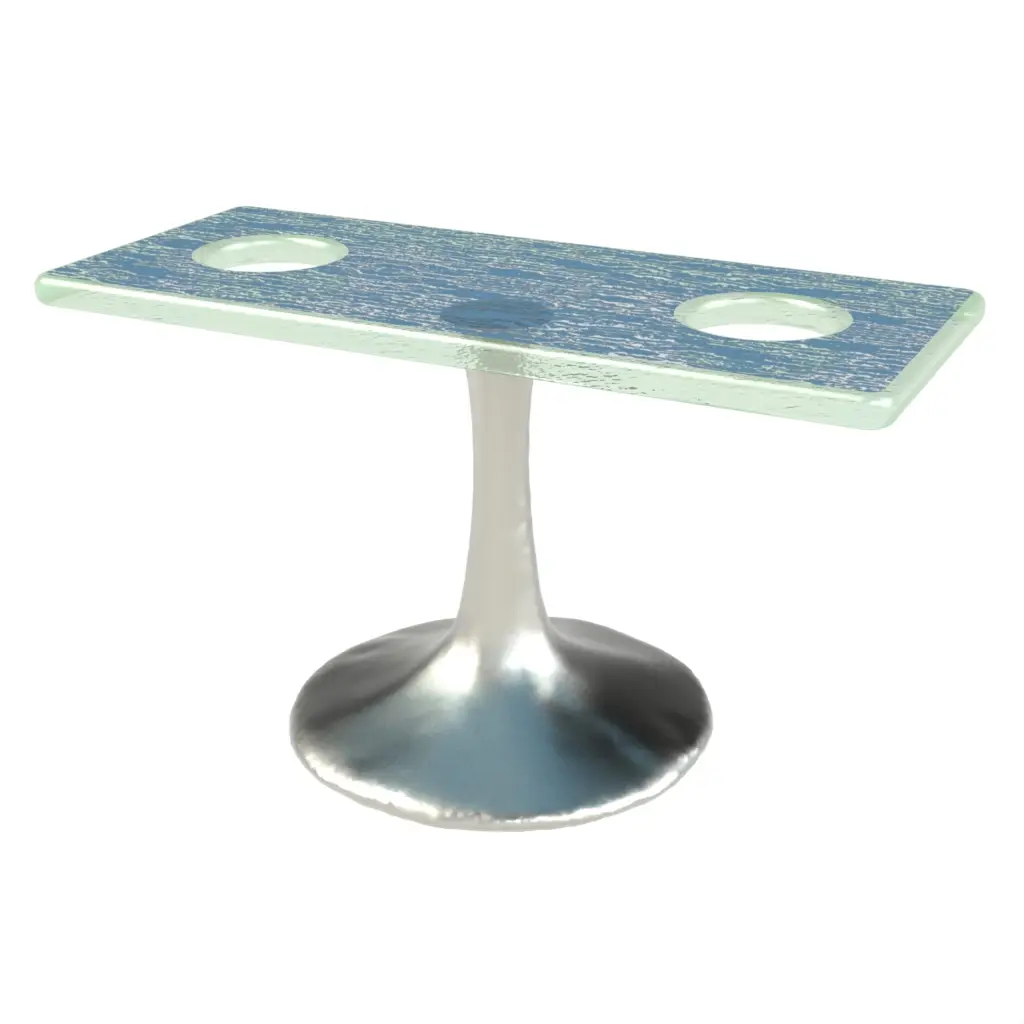 Food Cone Holder in Niagara Blue - Specialty Serveware - 3/4 View