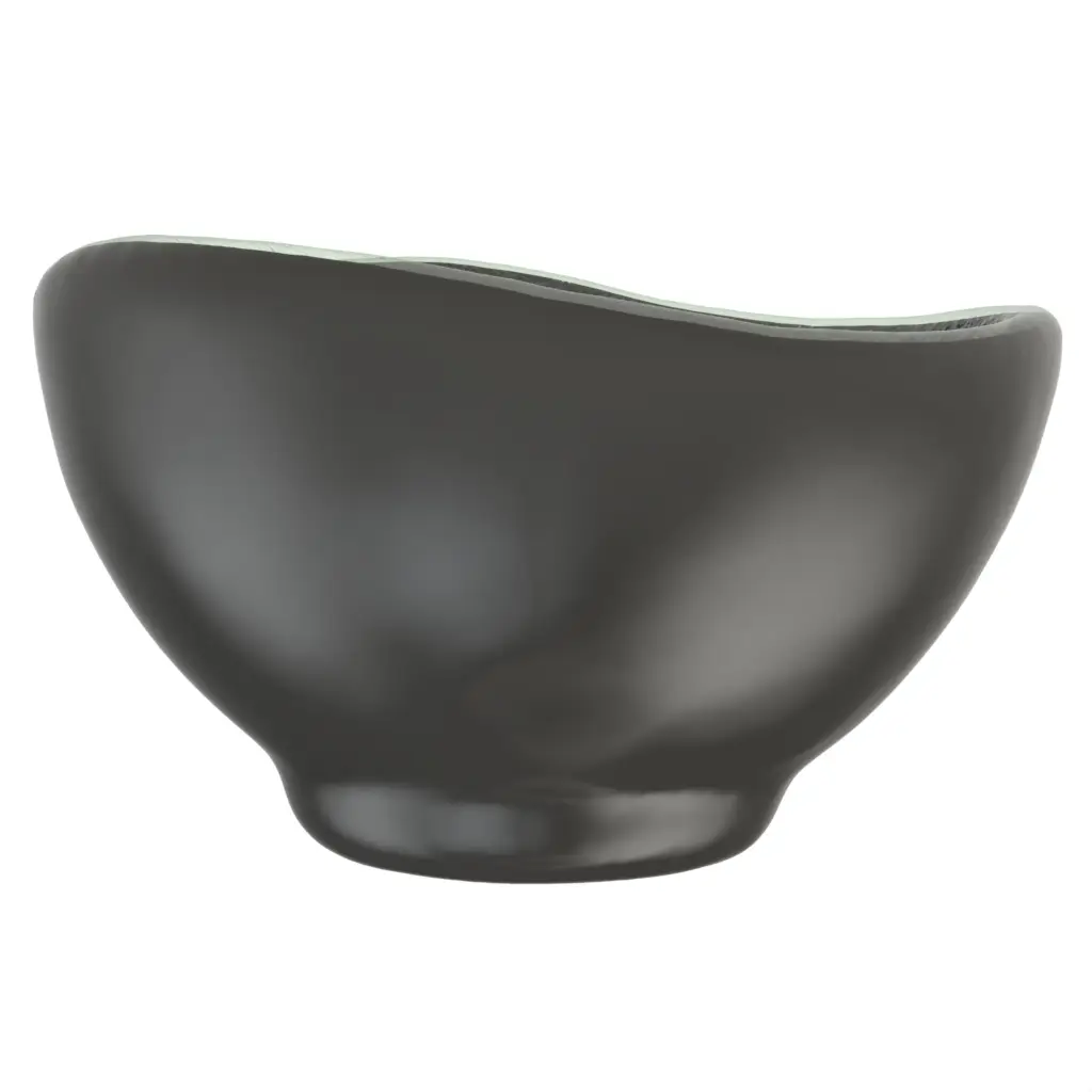 Japanese Rice Bowl in Dark Gray - Restaurant Bowls - 3/4 View