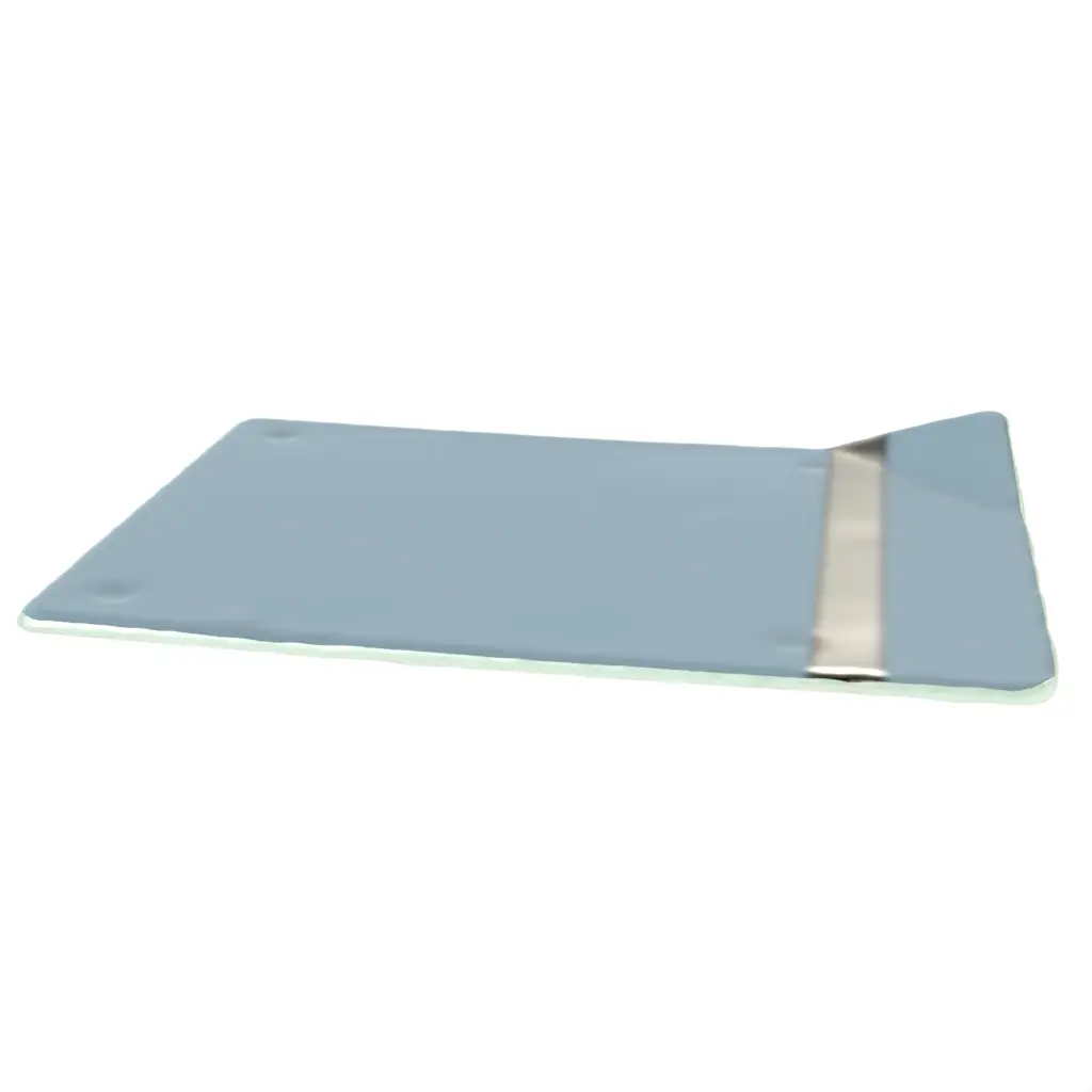 Rectangular Dessert Plate in Light Blue - Restaurant Plates - 3/4 View