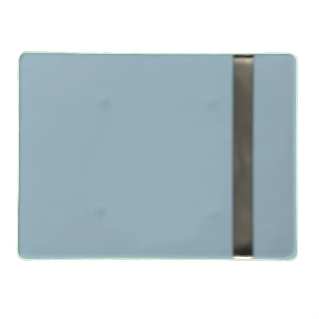 Rectangular Dessert Plate in Light Blue - Restaurant Plates - 3/4 View