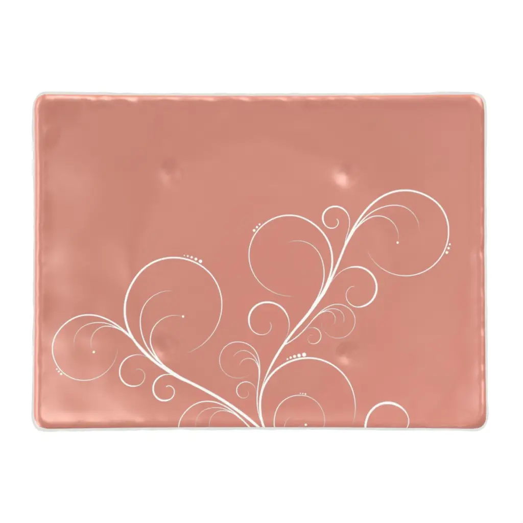 Rectangular Dessert Plate in Light Salmon Pink - Restaurant Plates - 3/4 View