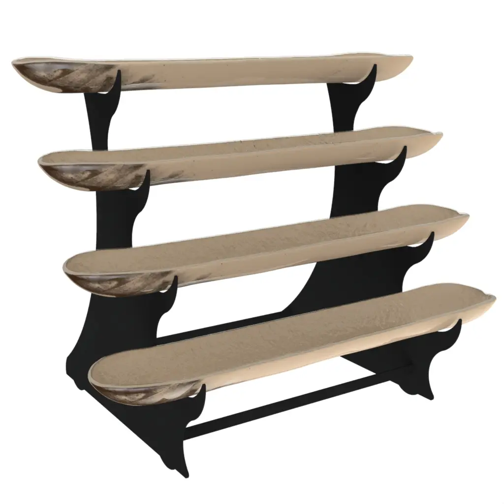 Serving Bowl With Stand in Almond Beige - Serving Stands - 3/4 View