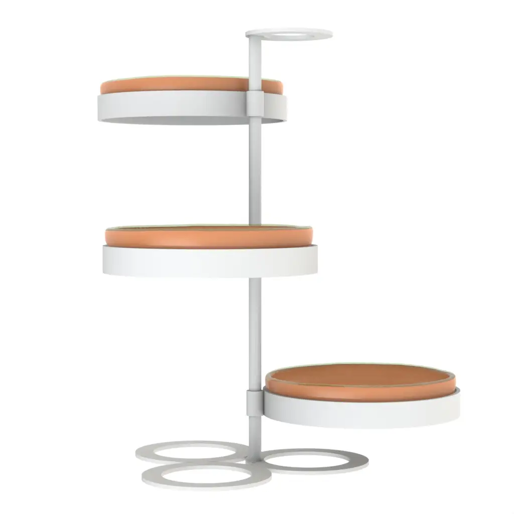 Afternoon Tea Cake Stand in Apricot Crush - Tea Stands - 3/4 View
