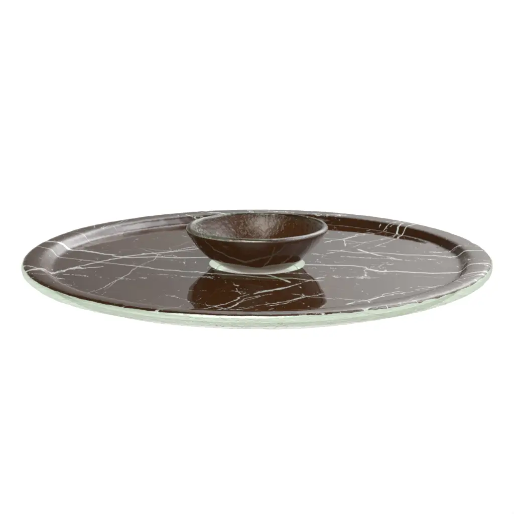 Appetizer Server in Golden Brown - Serving Dishes - 3/4 View