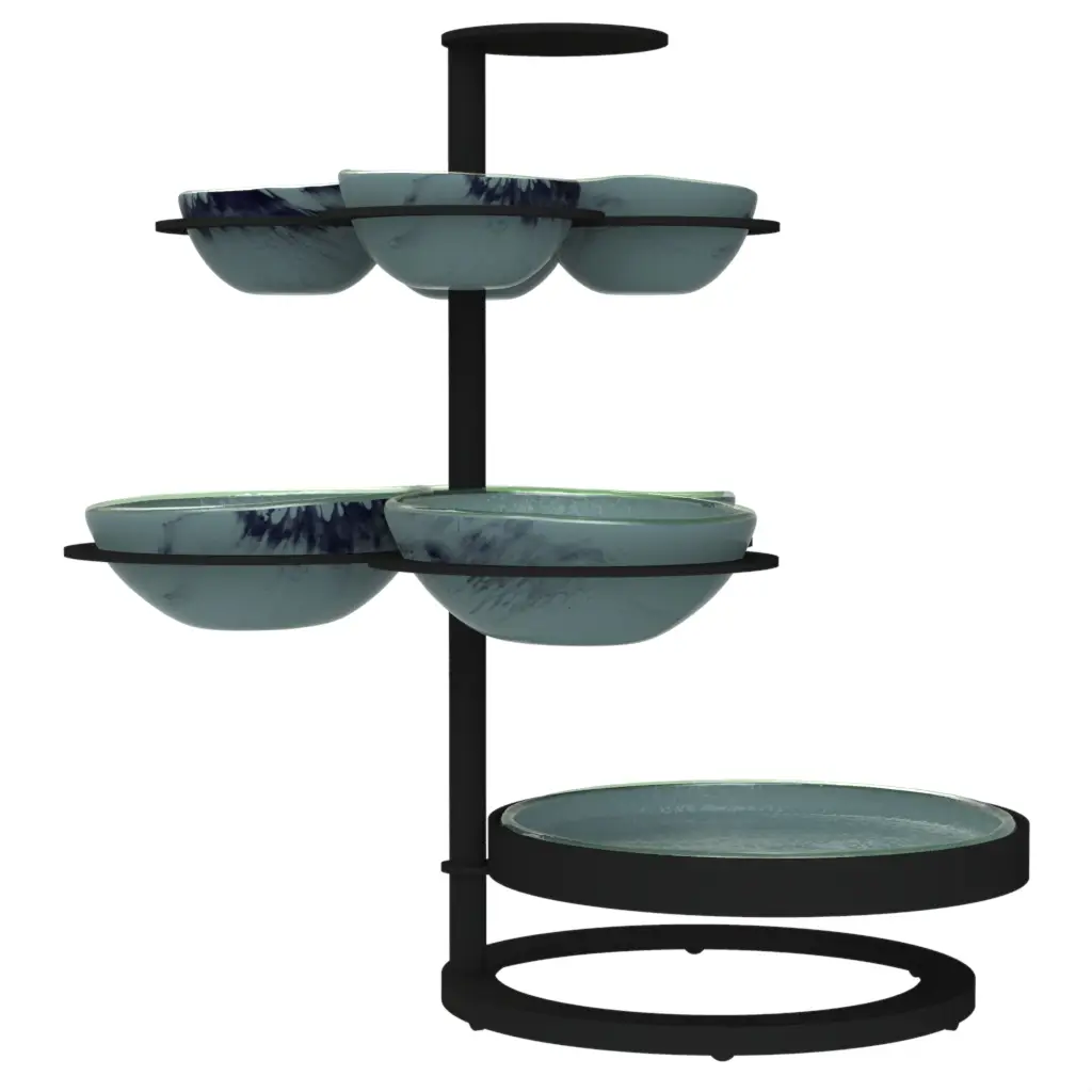 Appetizer Server in Teal - Serving Dishes - 3/4 View