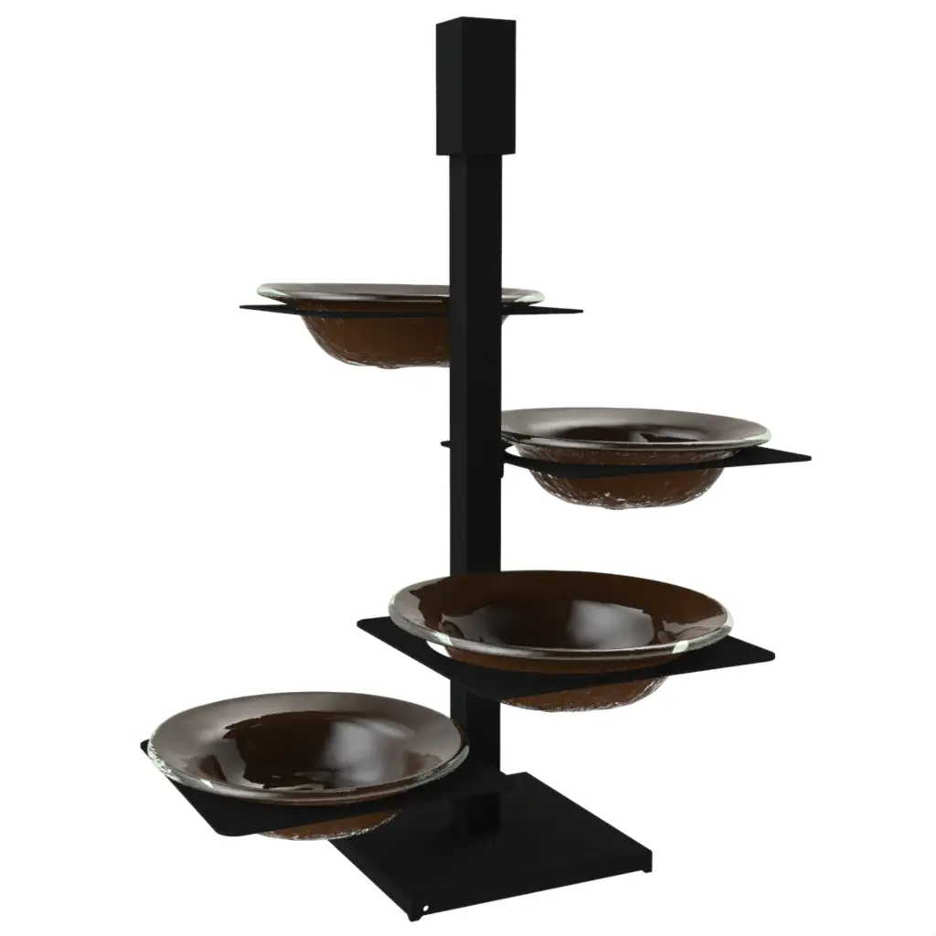 Appetizer Serving Set in Golden Brown - Serving Dishes - 3/4 View