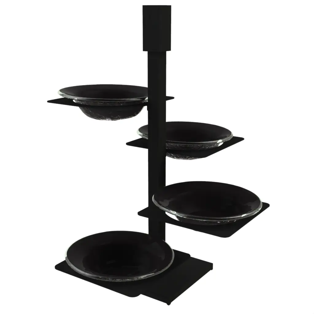 Appetizer Serving Set in Black - Serving Dishes - 3/4 View