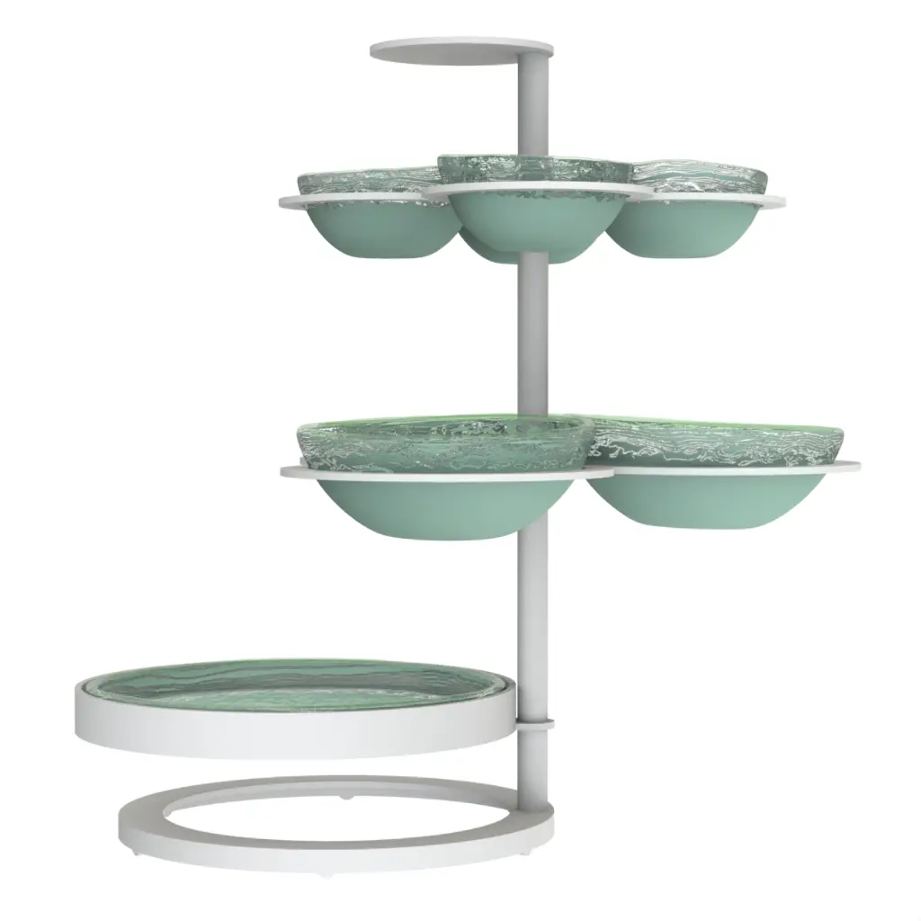 Appetizer Serving Set in Teal Turquoise - Serving Dishes - 3/4 View