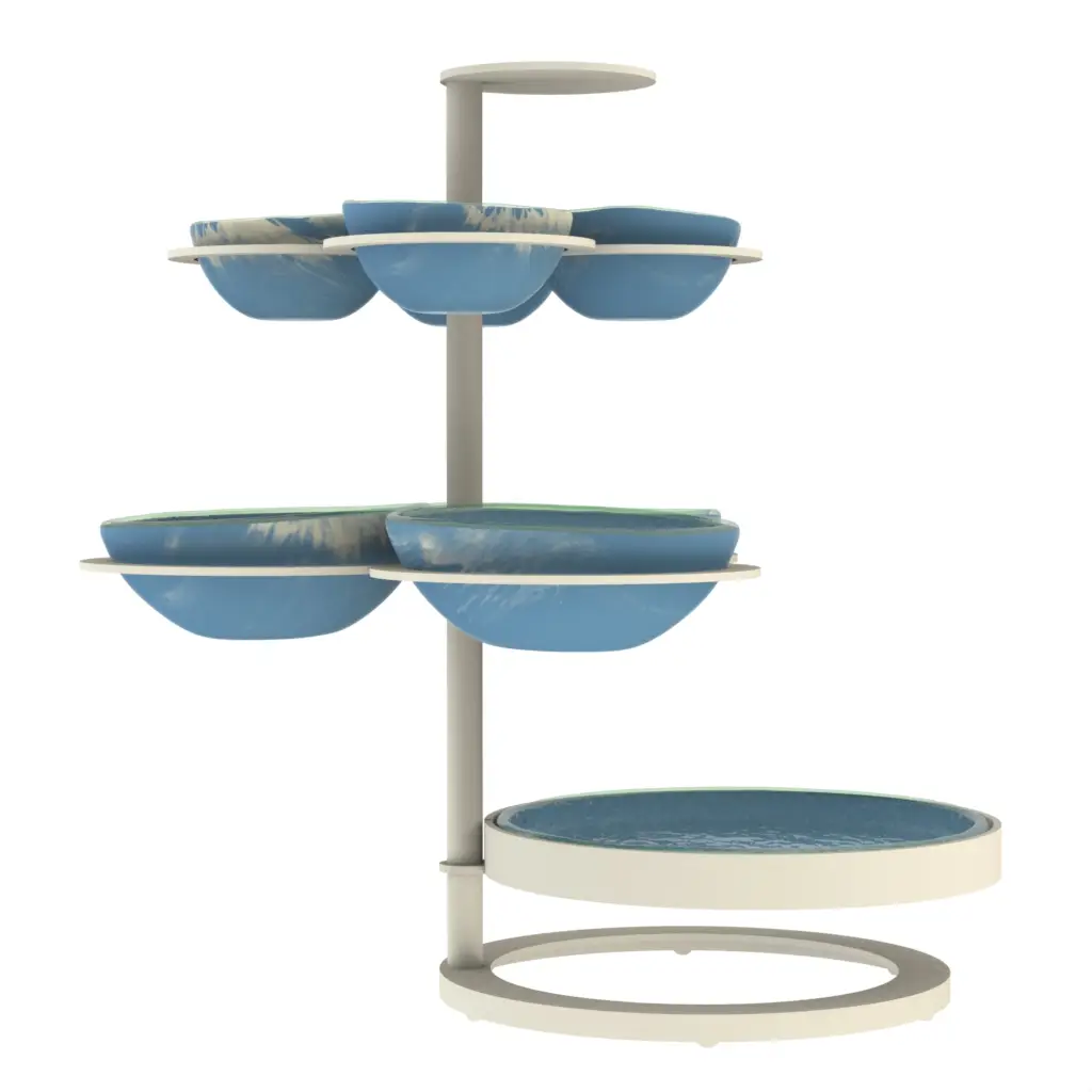 Appetizer Serving Set in Niagara Blue - Serving Dishes - 3/4 View