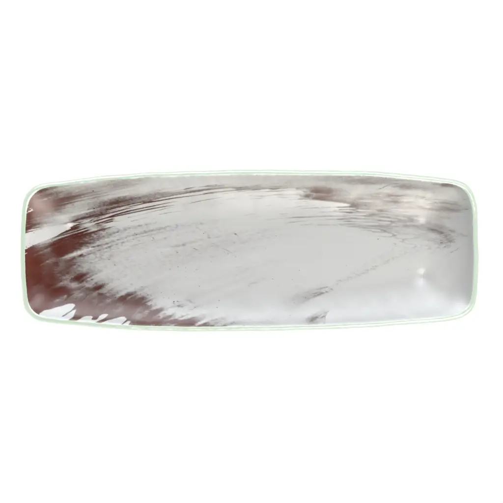 Appetizer Serving Tray in Light Silver Gray - Serving Dishes - 3/4 View