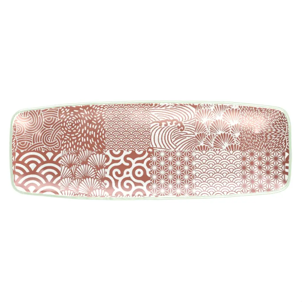 Appetizer Serving Tray in Brown Pink - Serving Dishes - 3/4 View