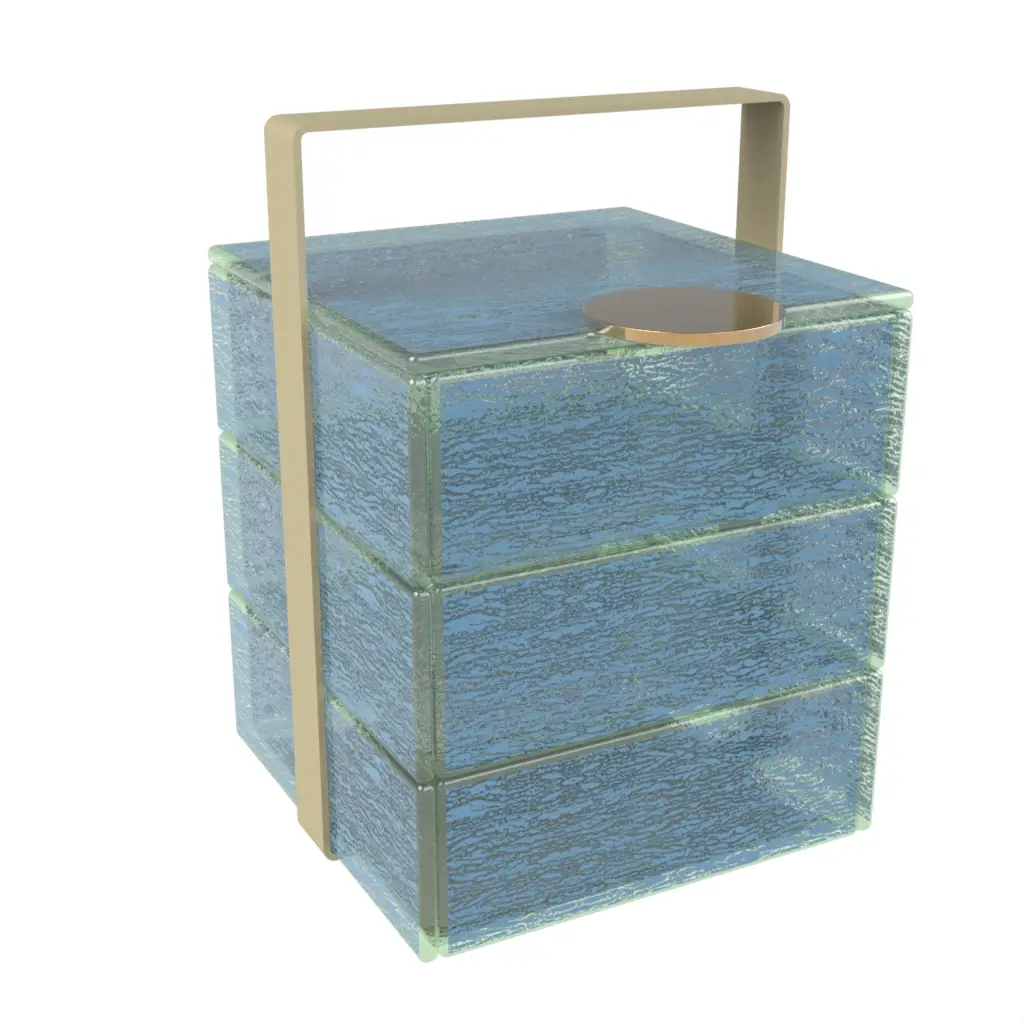 Bento Basket - Specialty Serveware | MyGlassStudio - 3/4 View