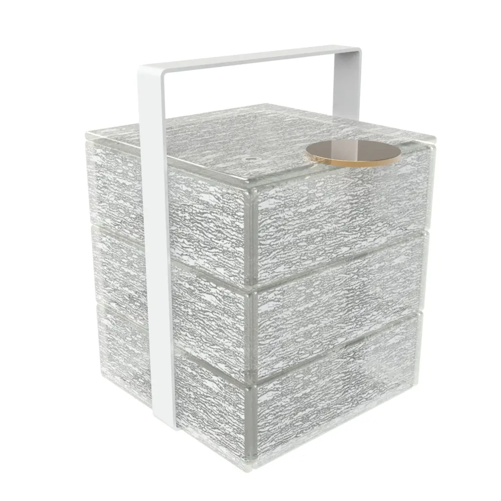 Bento Basket in Milk White - Specialty Serveware - 3/4 View