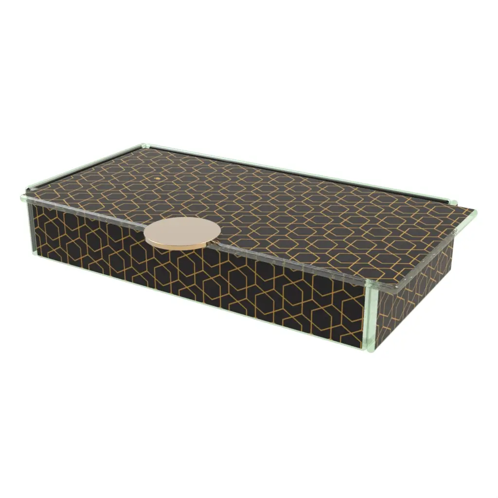 Bento Box Design in Black - Specialty Serveware - 3/4 View
