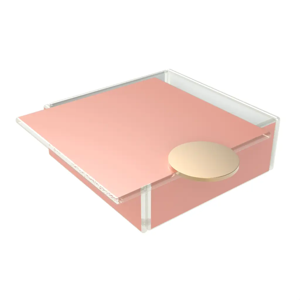 Bento Dinner Plate in Light Salmon Pink - Specialty Serveware - 3/4 View