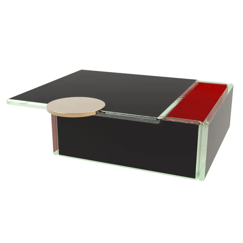 Black And Red Bento Box in Black - Specialty Serveware - 3/4 View