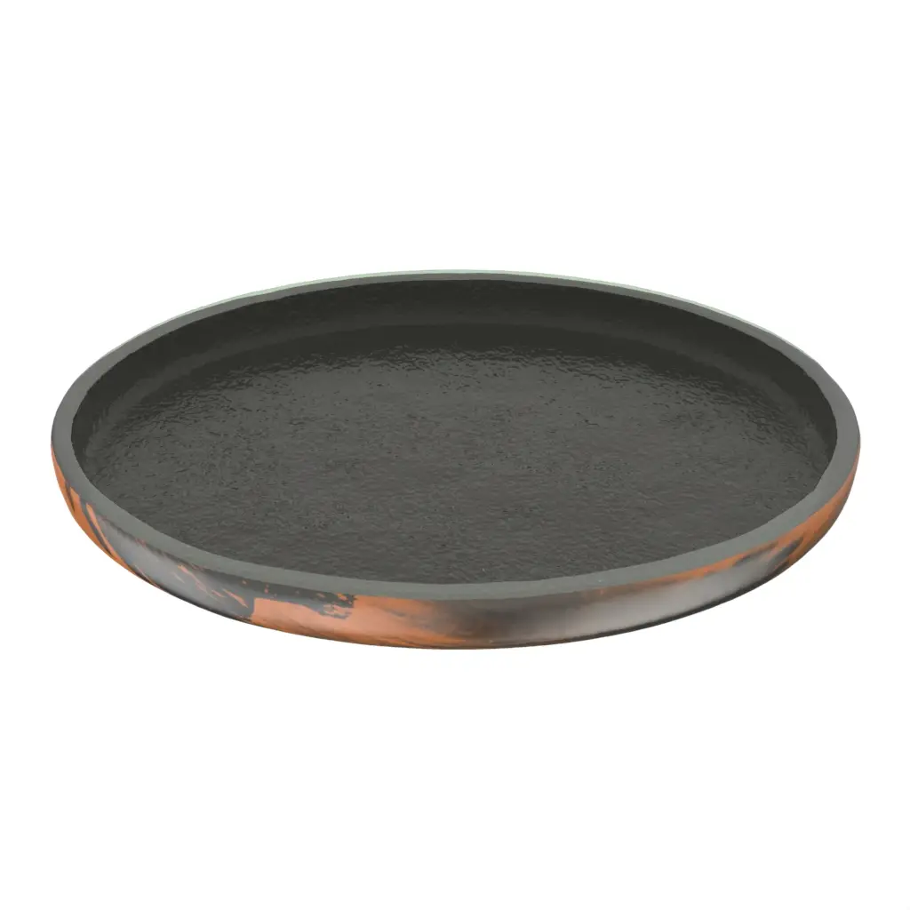 Black Appetizer Plate in Dark Gray - Side Plates - 3/4 View
