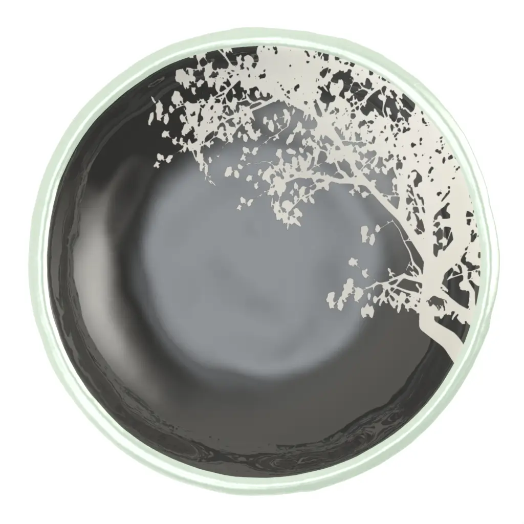 Black Appetizer Plate in Dark Gray - Side Plates - 3/4 View