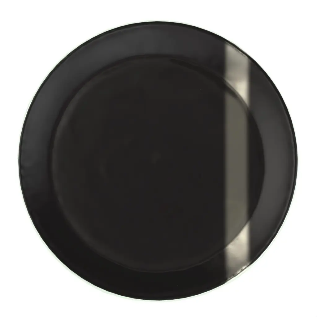 Black Charger Plate in Black - Fine Dining Tableware - 3/4 View