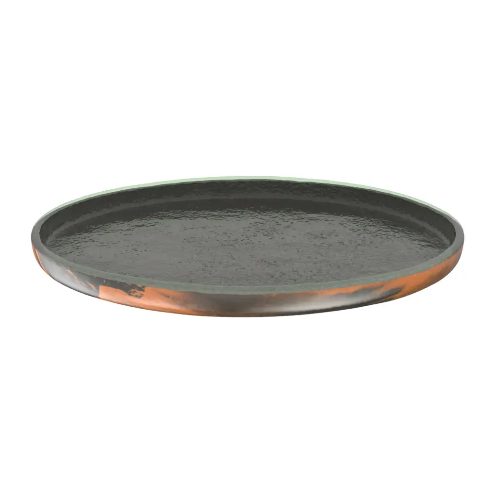 Black Dinner Plate in Dark Gray - Restaurant Plates - 3/4 View