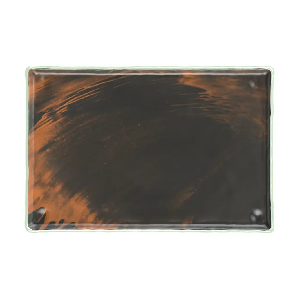 Black Sushi Plate in Dark Gray - Specialty Dinnerware - 3/4 View
