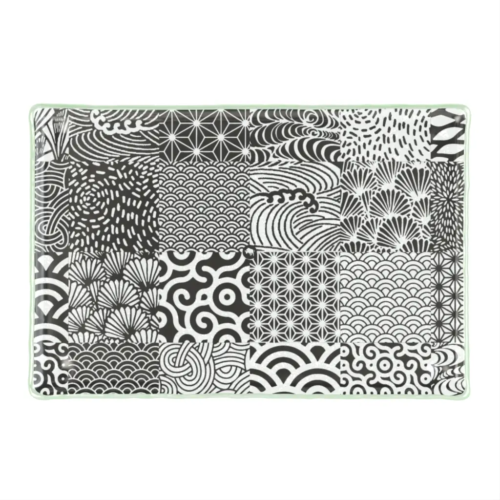Black Sushi Plate in Dark Gray - Specialty Dinnerware - 3/4 View